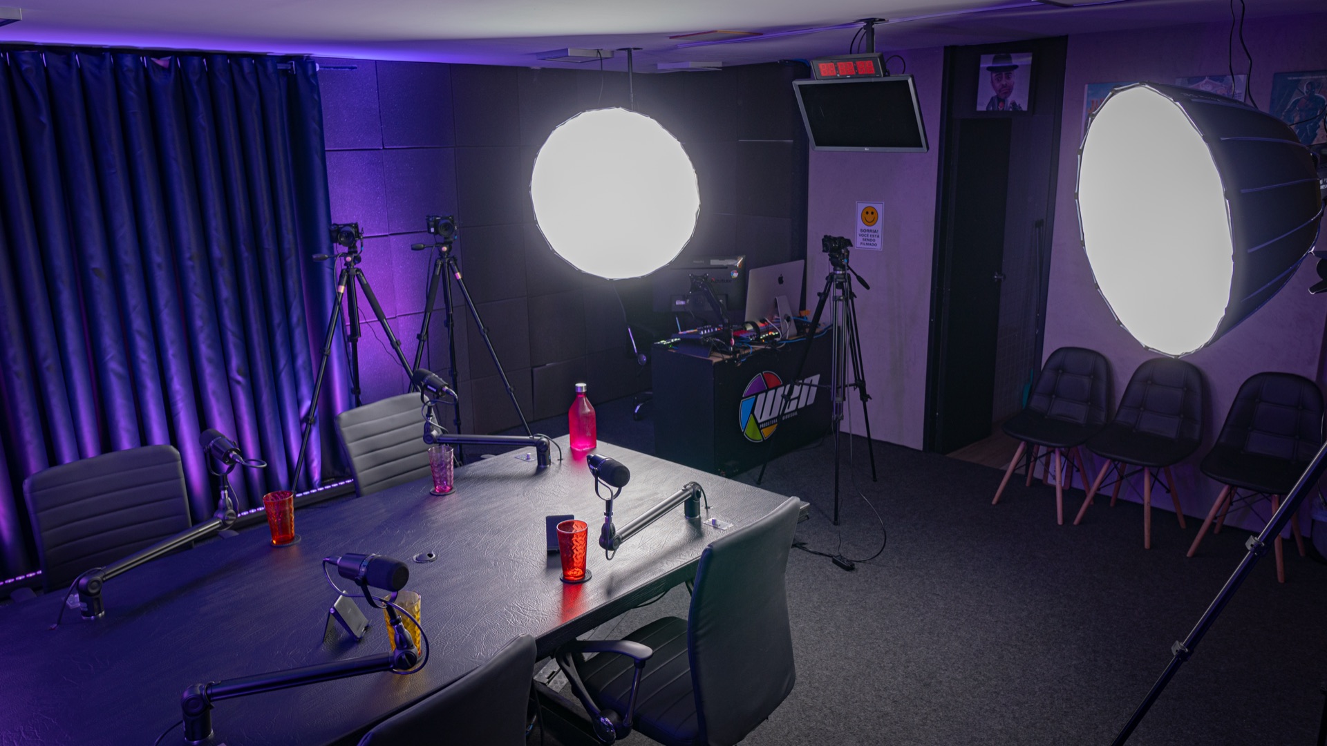 Bastidores do estúdio